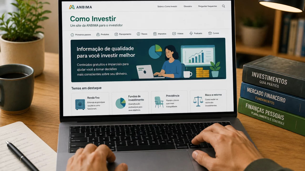 ANBIMA Como Investir: como usar conteúdo gratuito antes de sair da poupança