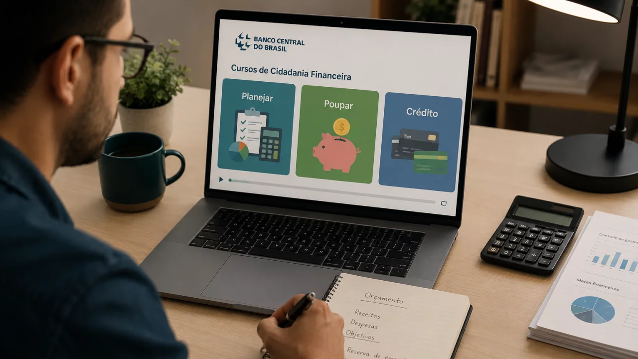 Curso gratuito do Banco Central: como aprender a planejar, poupar e usar crédito melhor