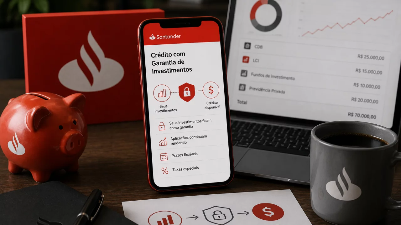 Crédito com garantia de investimento Santander: vale mais que resgatar o CDB ou a previdência?