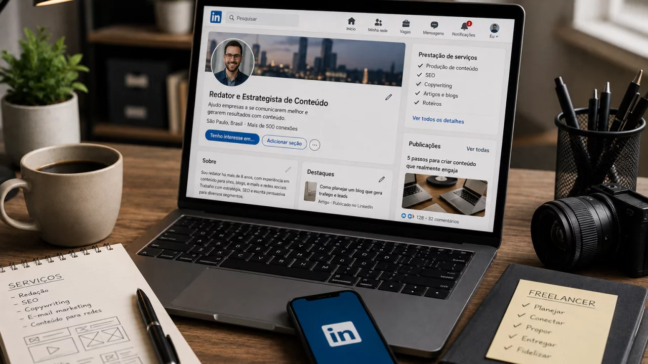Freelancer pelo LinkedIn: como conseguir renda extra oferecendo serviço diretamente para empresas