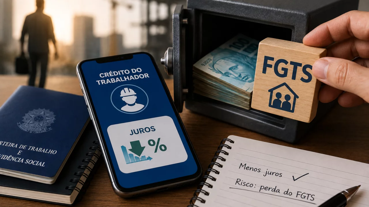 Crédito do Trabalhador agora pode usar FGTS como garantia: quando isso reduz juros e quando aumenta