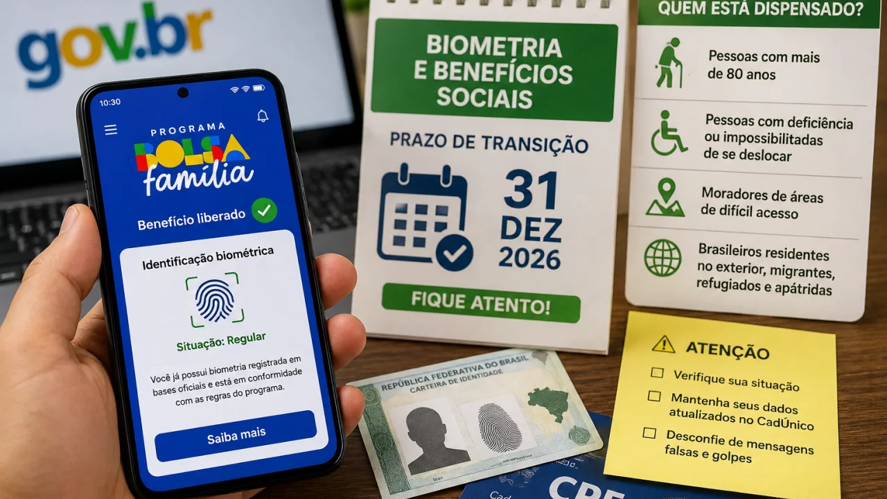 Biometria do Bolsa Família em 2026: quem precisa se regularizar até 31 de dezembro e quem está dispe