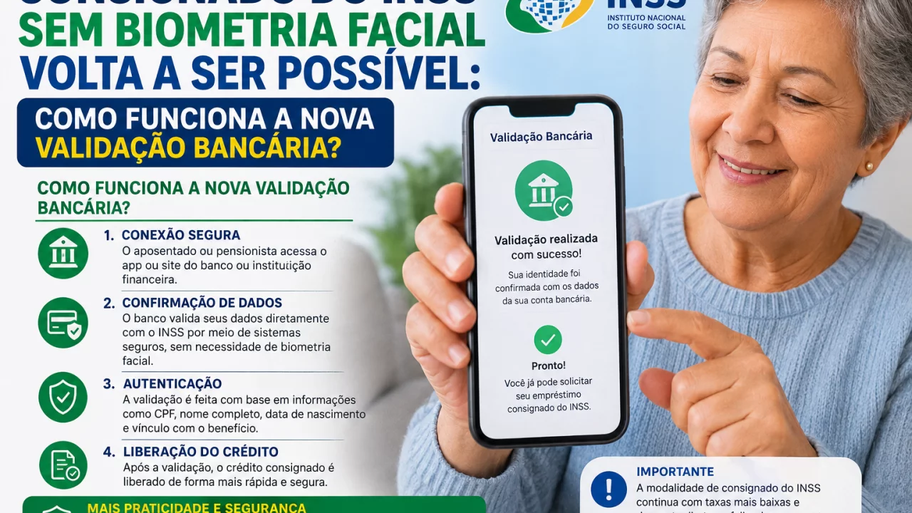 Consignado do INSS sem biometria facial volta a ser possível: como funciona a nova validação bancári
