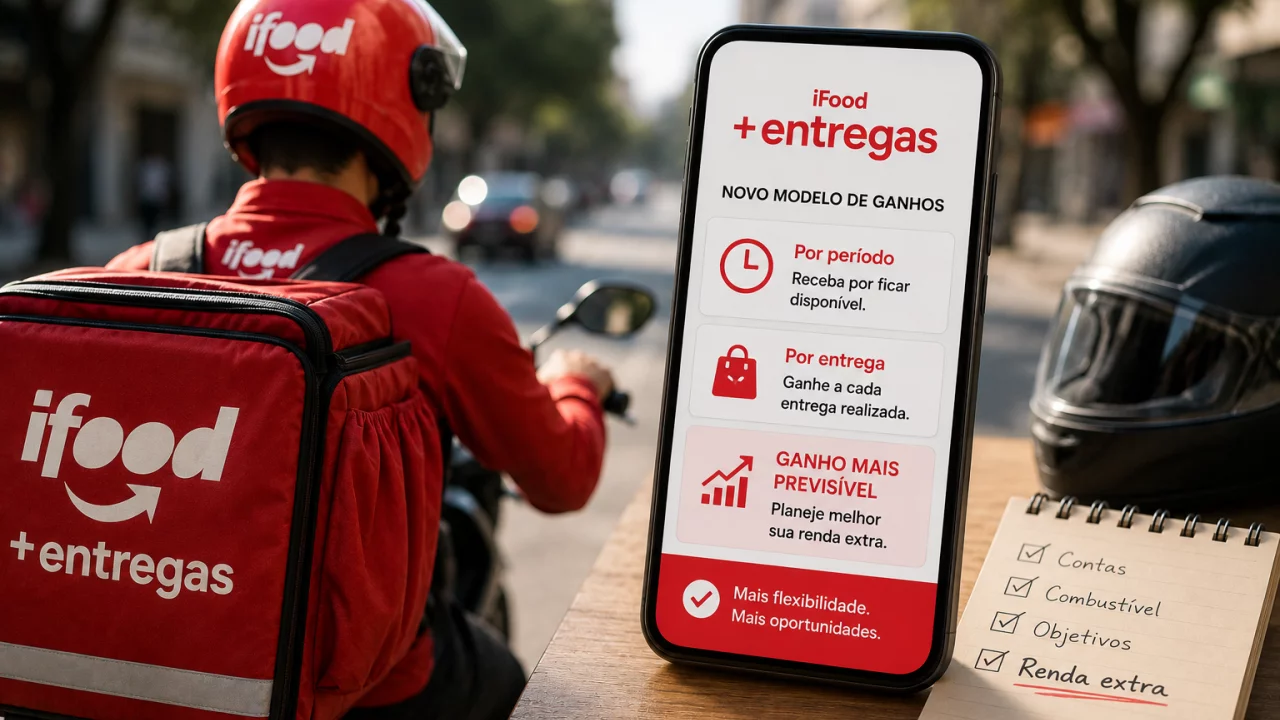 iFood +Entregas paga por período e por entrega: ter ganho mais previsível compensa para quem faz ren
