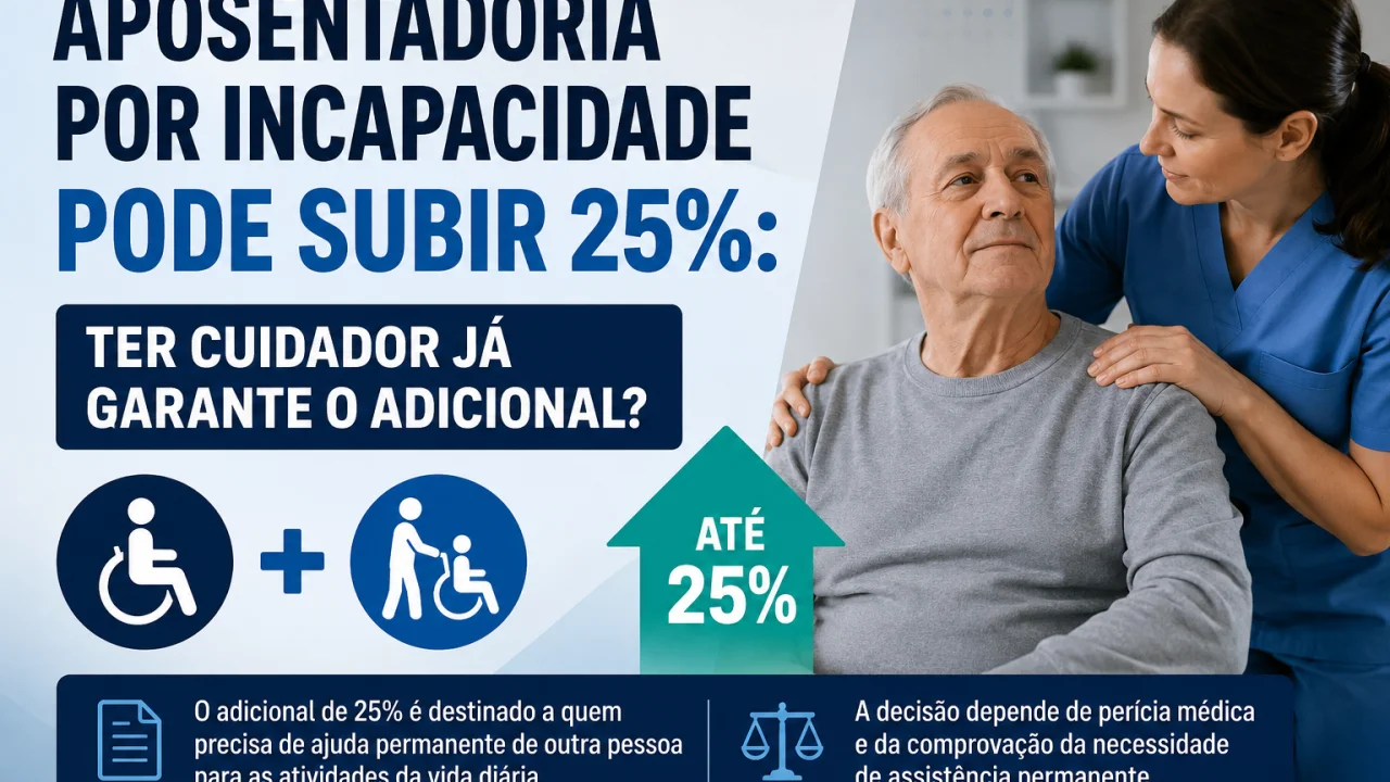 Aposentadoria por incapacidade pode subir 25%: ter cuidador já garante o adicional?