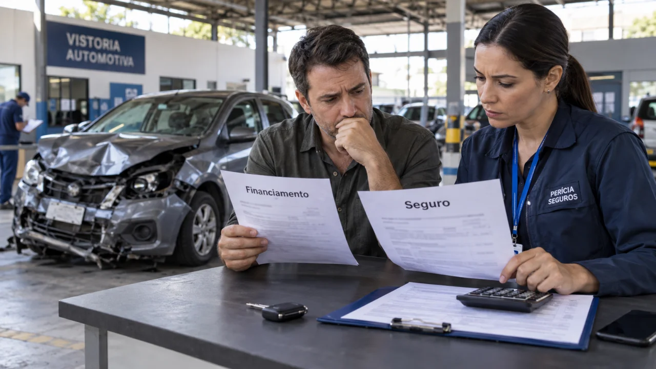 Carro financiado deu perda total: seguro quita a dívida ou pode faltar dinheiro?