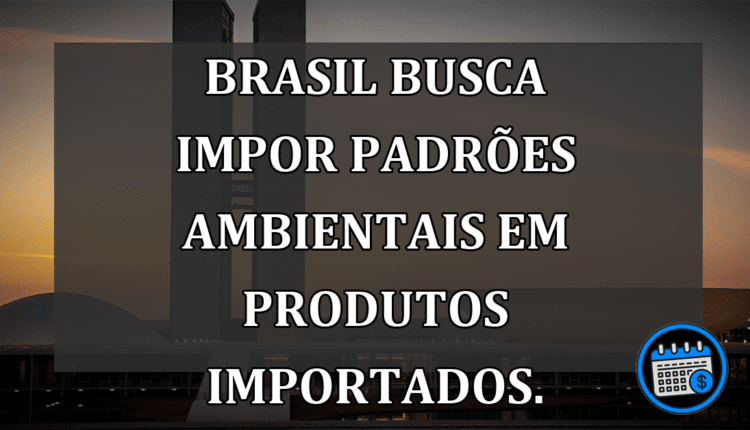 Brasil busca impor padrões ambientais em produtos importados.