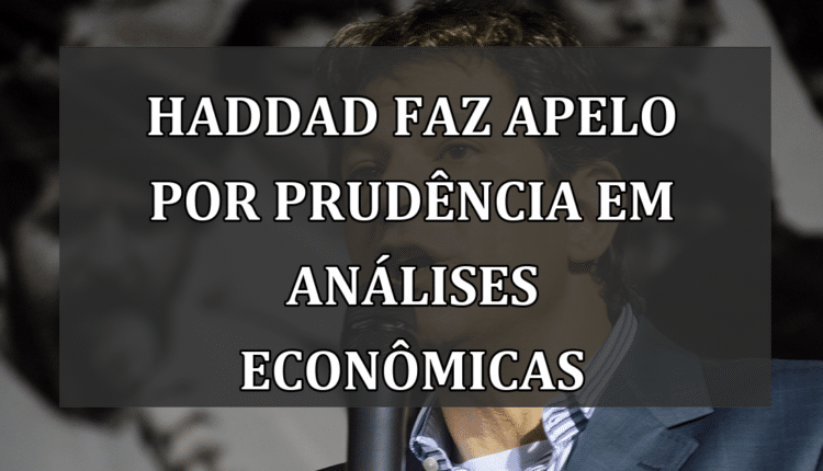 Haddad faz apelo por prudência em análises econômicas