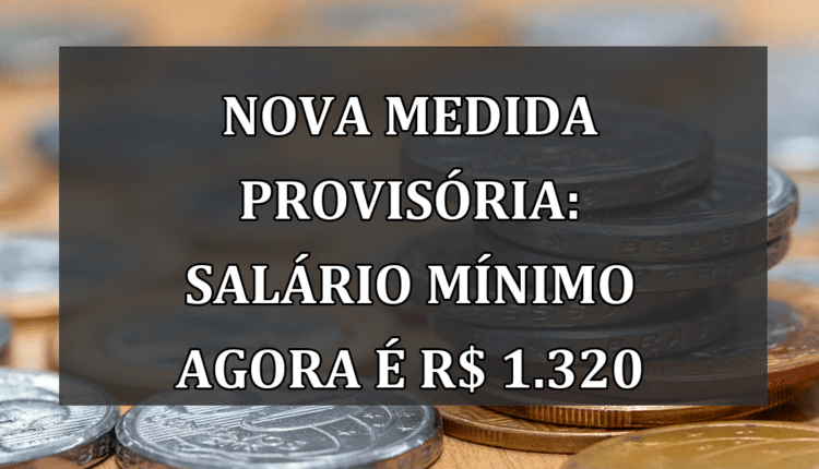 Nova Medida Provisória: Salário Mínimo Agora é R$ 1.320